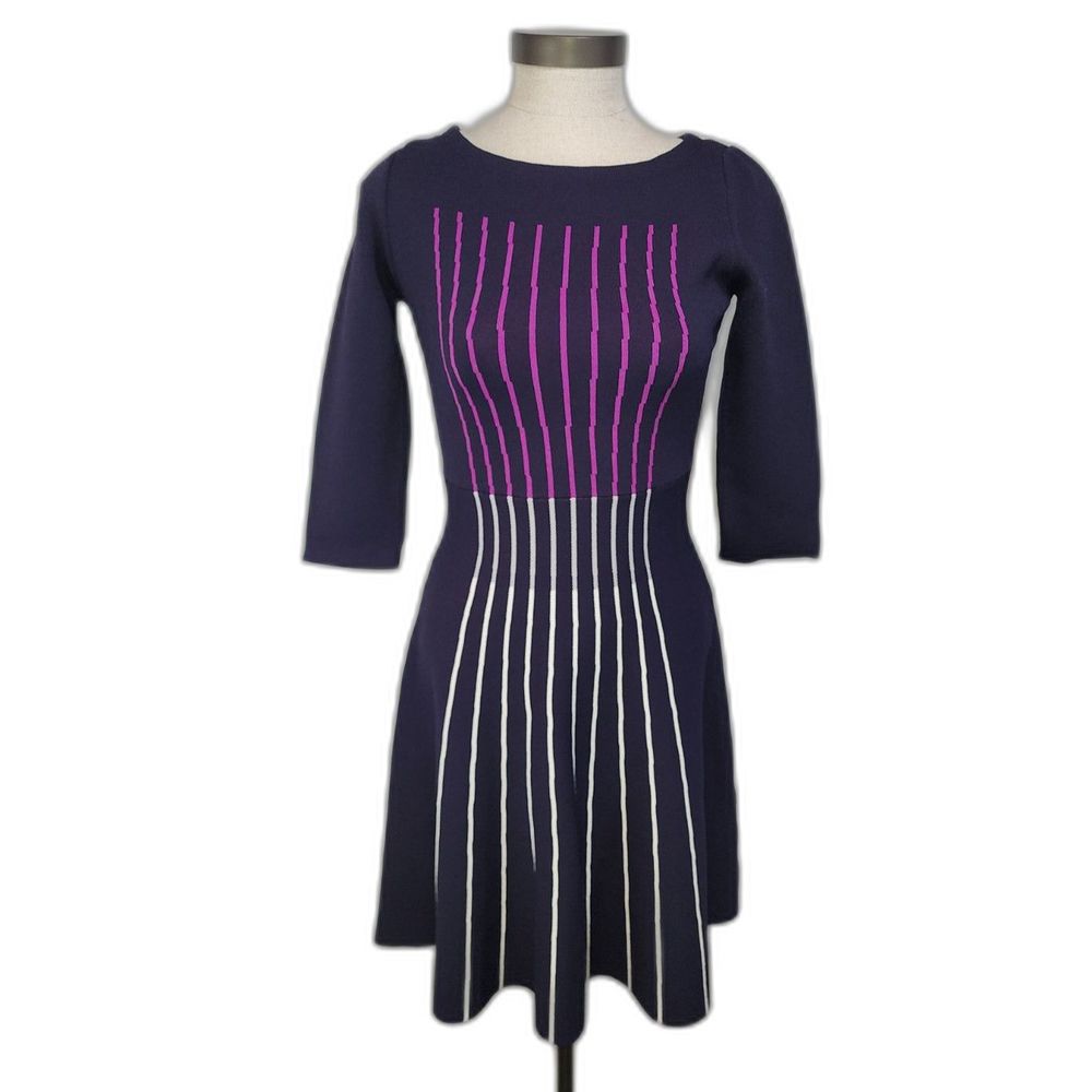 Eliza J Women's 3/4 sleeve Fit & Flare Sweater Dress Size S